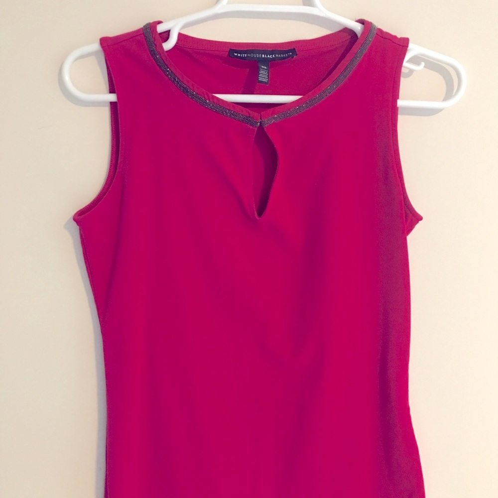 WHBM XS magenta pink keyhole tank